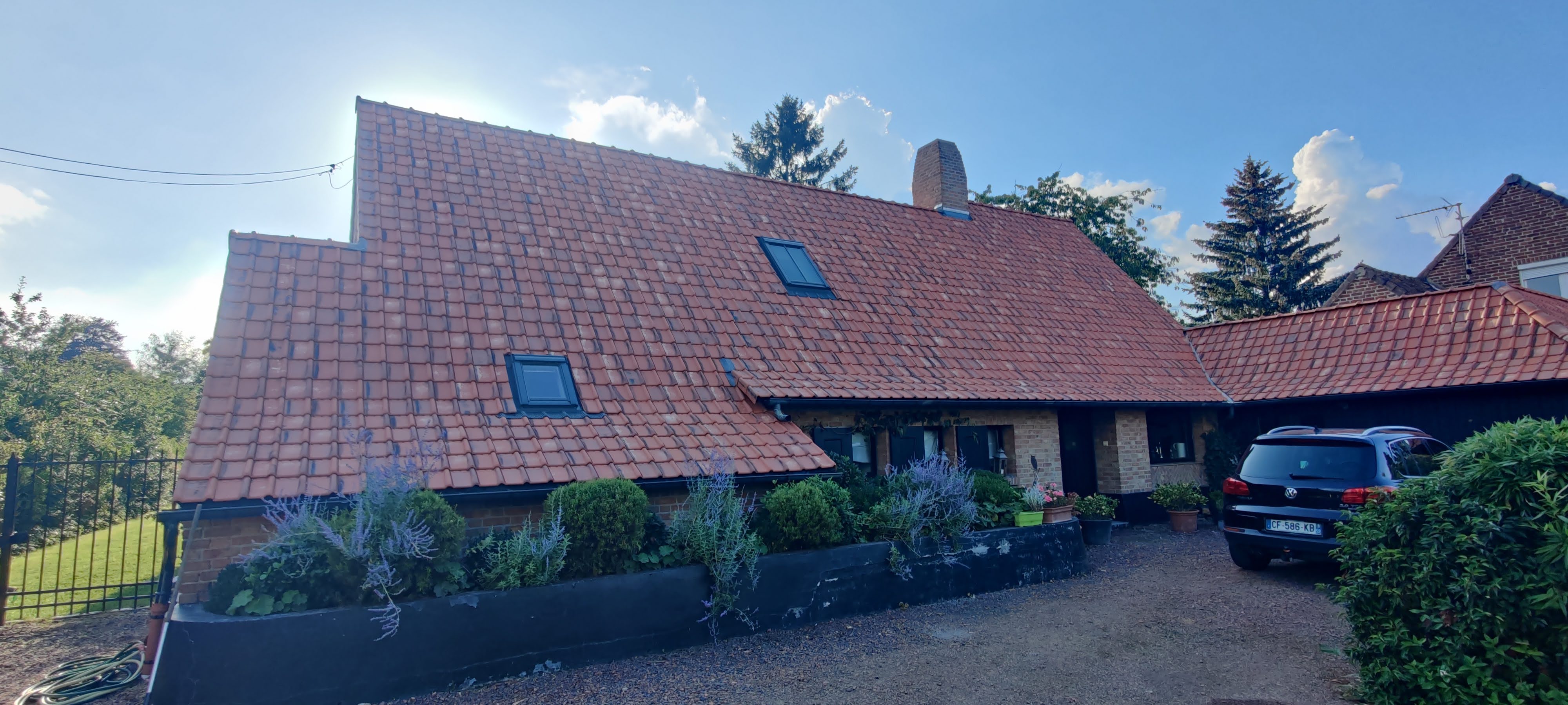 Rénovation toiture tuiles Landas