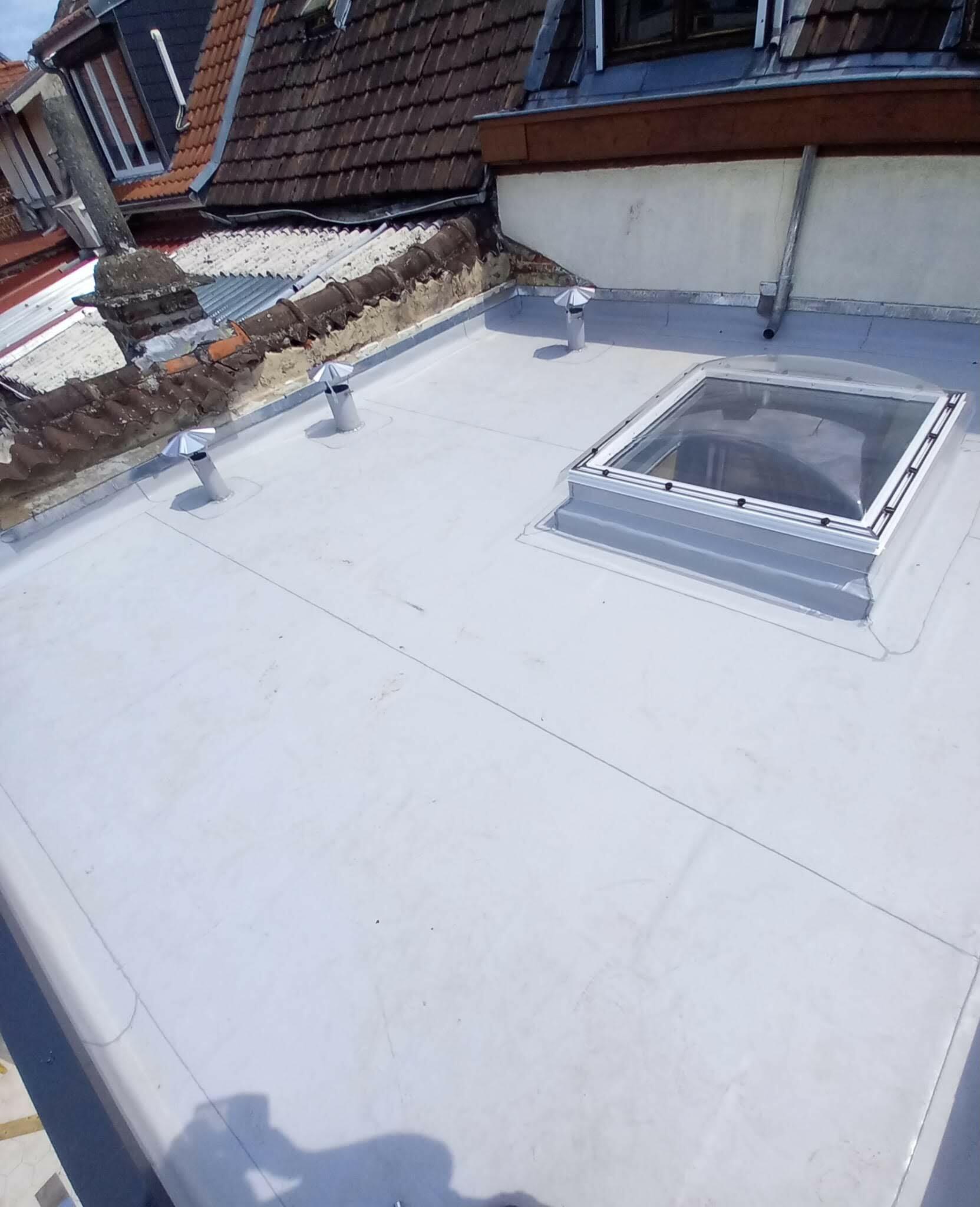 Travaux d’étanchéité sur toiture plate avec reprise des points sensibles à Ennevelin